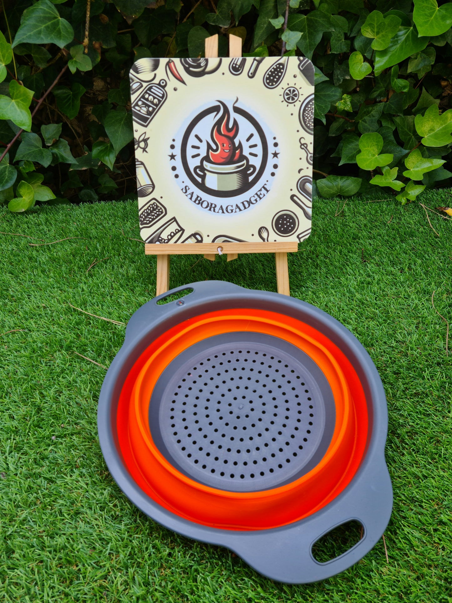 Colador Redondo de Silicona Plegable 24 cm - Comodidad y Ahorro de Espacio en tu Cocina