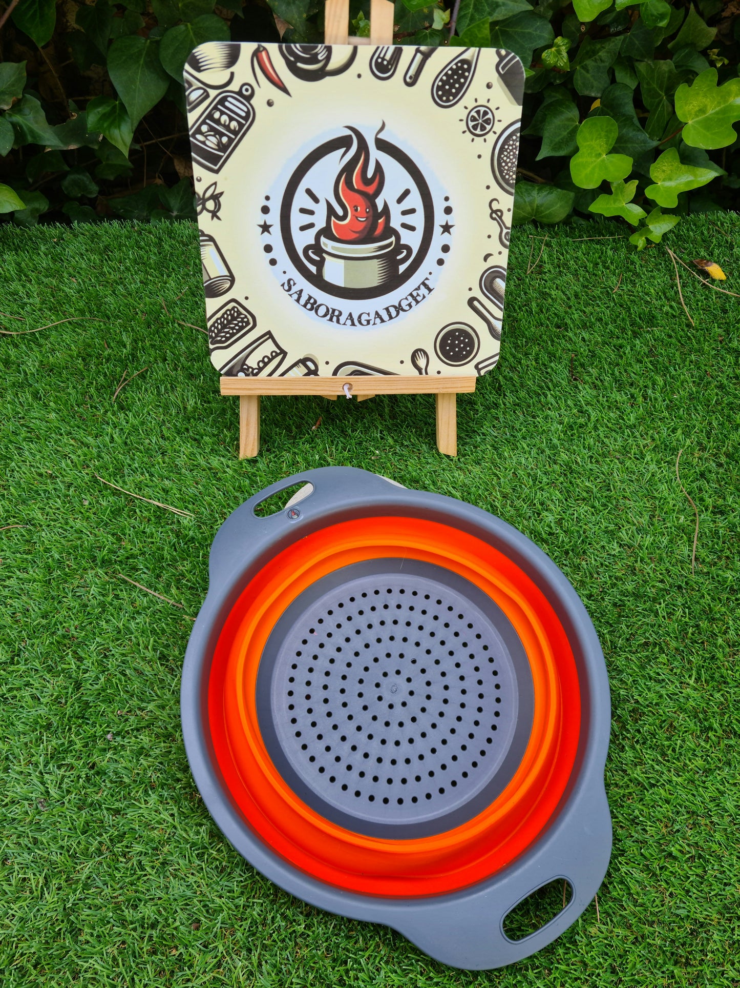 Colador Redondo de Silicona Plegable 24 cm - Comodidad y Ahorro de Espacio en tu Cocina