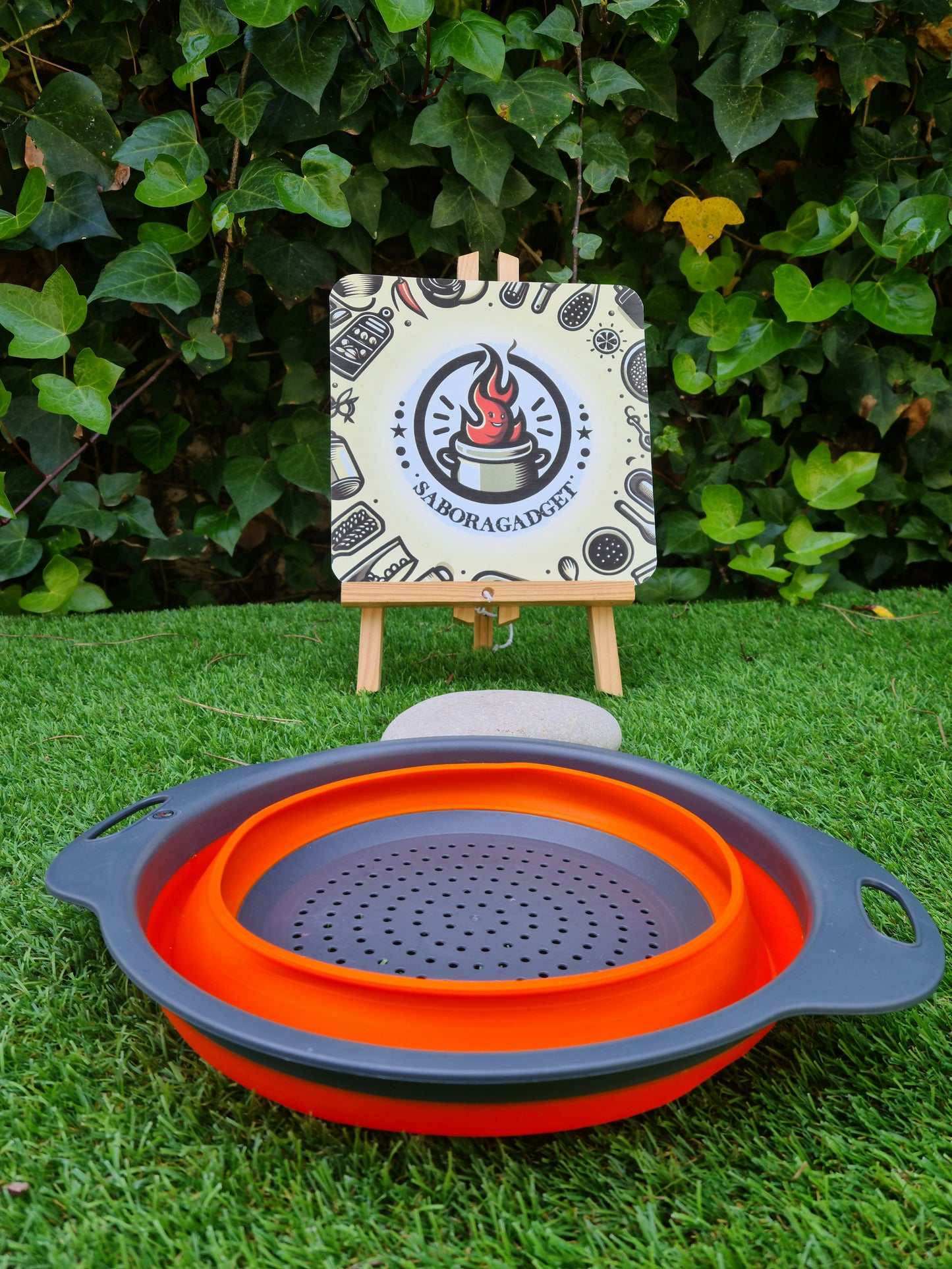 Colador Redondo de Silicona Plegable 24 cm - Comodidad y Ahorro de Espacio en tu Cocina