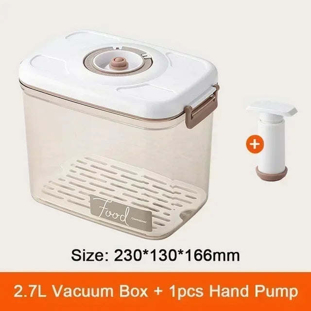 Contenedores de Almacenamiento al Vacío con Bomba de mano - Conserva Frescura y Sabor por más Tiempo.