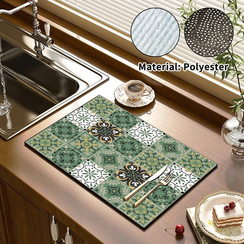 alfombrilla decorativa super-absorbente para cocina