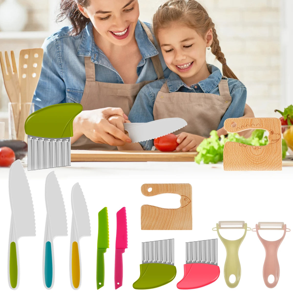 utensilios de cocina con materiales amables e ideales para niños