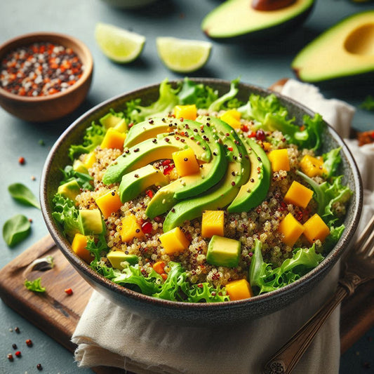 Ensalada de Quinoa con Aguacate y Mango al Estilo Saboragadget