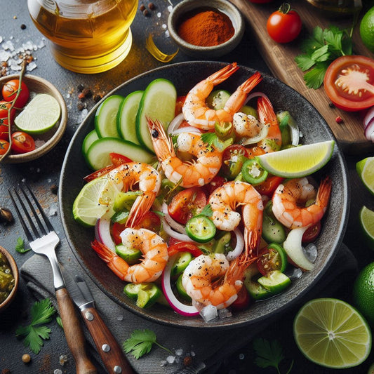 Ceviche de Gambas con Toque Rebelde