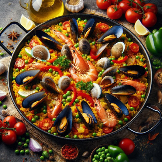 Paella de Mariscos al Estilo Rebelde