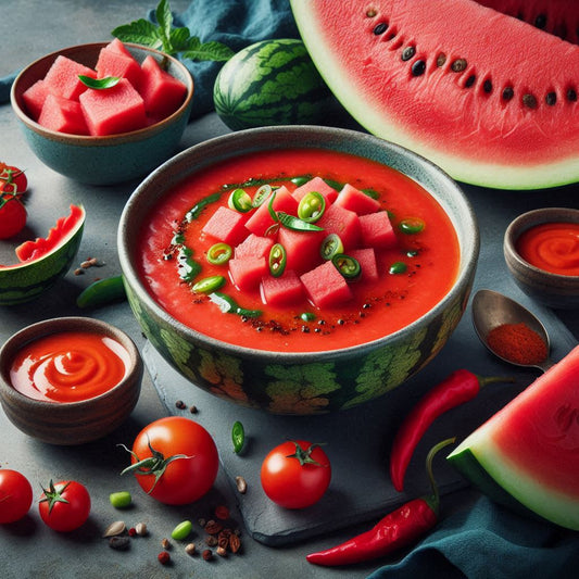 Gazpacho de Sandía y Tomate con Twist Picante