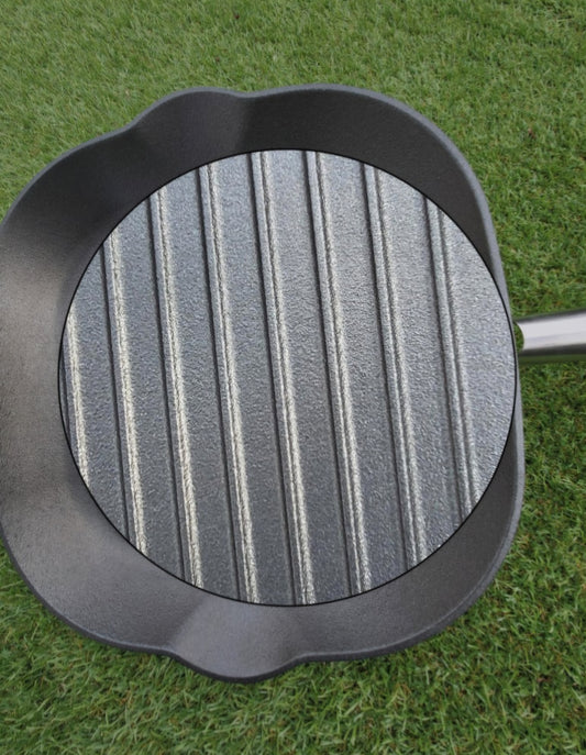 Sartén grill de hierro fundido con ranuras para asar carne y verduras – Saboragadget